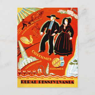 Carte Postale L'Amish et la Pennsylvanie rurale