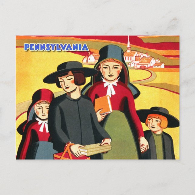 Carte Postale L'Amish et la Pennsylvanie rurale (Devant)