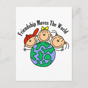 Carte Postale L'amitié déplace les T-shirts et cadeaux du monde
