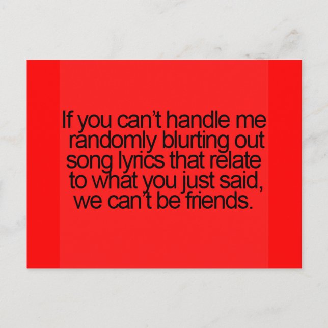 CARTE POSTALE L'AMITIÉ DRÔLE CITE LAISSER ÉCHAPPER ALÉATOIREMENT (Devant)