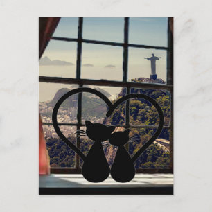 Carte Postale l'amour catsin à rio de janeiro