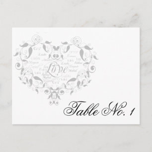 Carte Postale L'amour dans n'importe quelle langue en argent Num