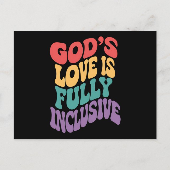 Carte Postale L'Amour de Dieu est entièrement inclusif Christian (Devant)