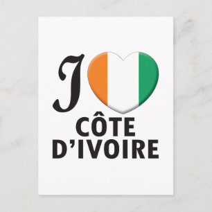 Carte Postale L'amour de la Côte d'Ivoire