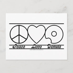 Carte Postale L'amour de la paix et les beignets