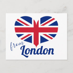 Carte Postale L'amour de Londres Coeur en forme de pavillon du