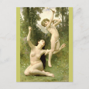 Carte Postale L'amour décolle par Bouguereau