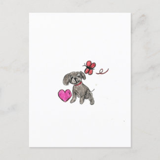 Carte Postale L'amour des chiots