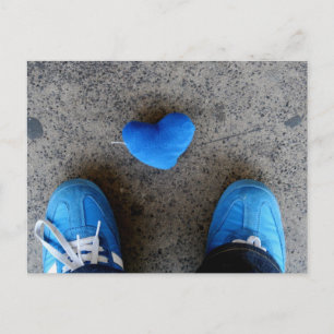 Carte Postale L'amour du coeur bleu