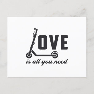 Carte Postale L'Amour Du Pilote De Scooter Est Tout Ce Dont Vous