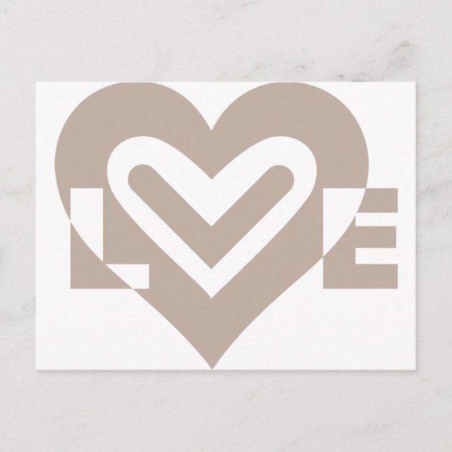 Carte Postale L'amour en gris (Devant)