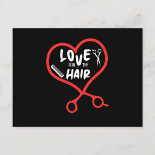 Carte Postale L'Amour Est Dans Les Cheveux Coiffeur Coiffeur Sty