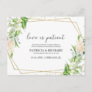 Carte Postale L'amour est la verdure patiente Nouveau Date Maria