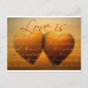 Carte Postale L'amour est patient ; l'amour est gentil