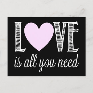 Carte Postale L'amour est tout ce dont vous avez besoin