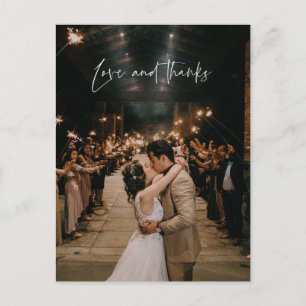 Carte Postale L'amour et merci Mariage photo moderne Merci