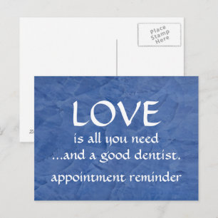 Carte Postale L'Amour Et Un Bon Dentiste