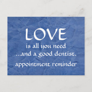 Carte Postale L'amour et un bon dentiste