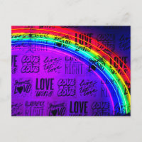 L'amour gagne Gay pride LBGQT Arc-en-ciel