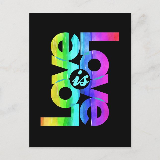 Carte Postale L'amour LGBTQ est l'amour (Devant)