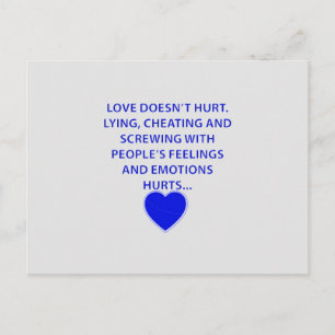 CARTE POSTALE L'AMOUR NE FAIT PAS DE MAL EN MENSONGEANT LES PEUP