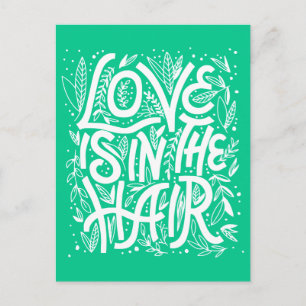 Carte Postale L'Amour Vert Est Dans Les Cheveux