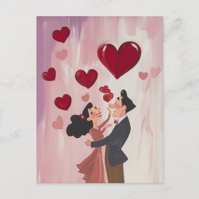 Carte Postale L'Amour Whimsical dans l'air (Devant)