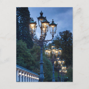 Carte Postale Lampadaires la nuit, Allemagne