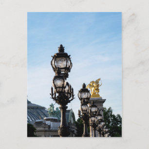 Carte Postale Lampes sur Pont Alexandre III - Paris, France