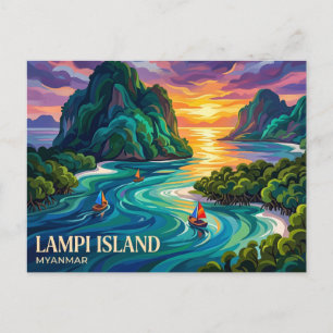 Carte Postale Lampi Island Marine National Park Myanmar