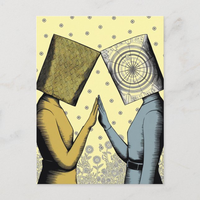 Carte Postale Lampshades sur leur tête (Devant)