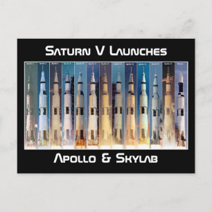 Carte Postale Lancement de la fusée Saturn V Moon