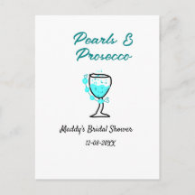 Lancement de mariage perles et prosecco nom bleu n