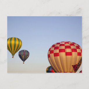 Carte Postale Lancement de montgolfières