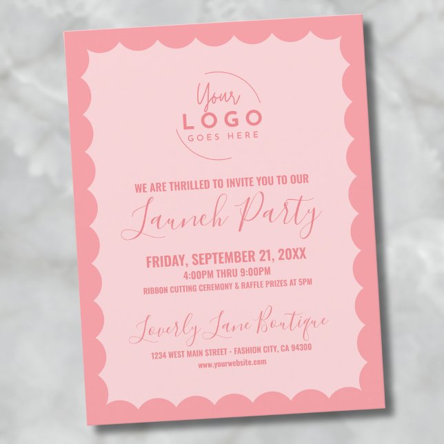 Carte Postale Lancement du logo Business Grand Ouverture (Logo Business Grand Opening Launch Party Postcard)