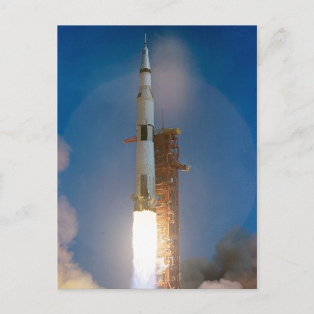 Carte Postale Lancement vintage Saturn V Apollo 11 (Devant)