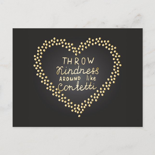 Carte Postale Lancer de la gentillesse comme des confettis (Devant)