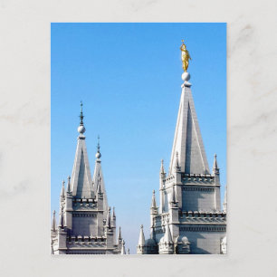 Carte Postale landes lac sel ville temple angel moroni