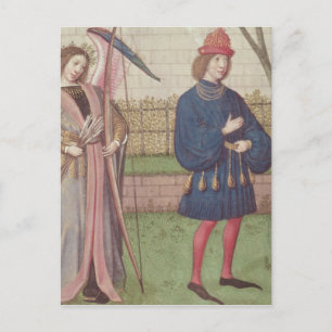Carte Postale L'Ange de l'Amour apparaissant à un amant dans le