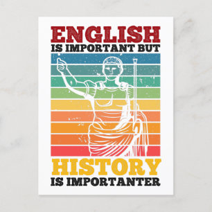 Carte Postale L'Anglais Est Important, Mais L'Histoire Est Impor