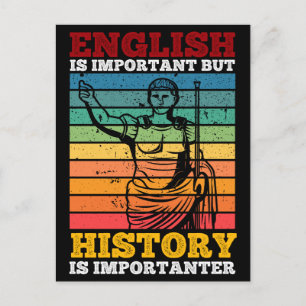Carte Postale L'Anglais Est Important, Mais L'Histoire Est Impor