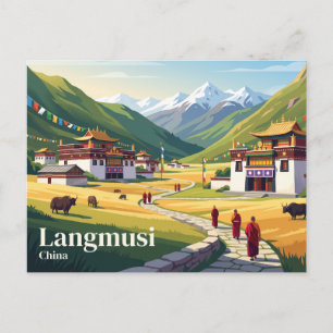 Carte Postale Langmusi Chine