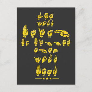 Carte Postale Langue des signes - Citation ASL pour les chrétien