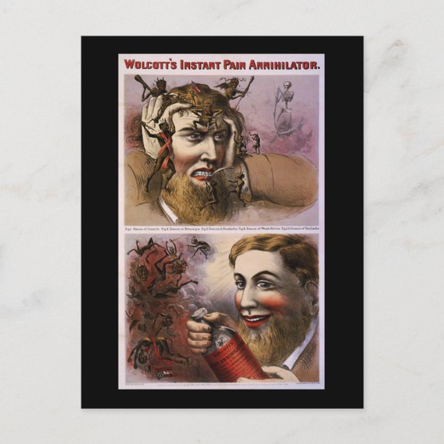 Carte Postale L'annihilateur instantané de douleur de Wolcott (Devant)