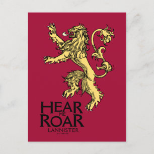 Carte Postale Lannister Sigil - Entendez-Moi Roar