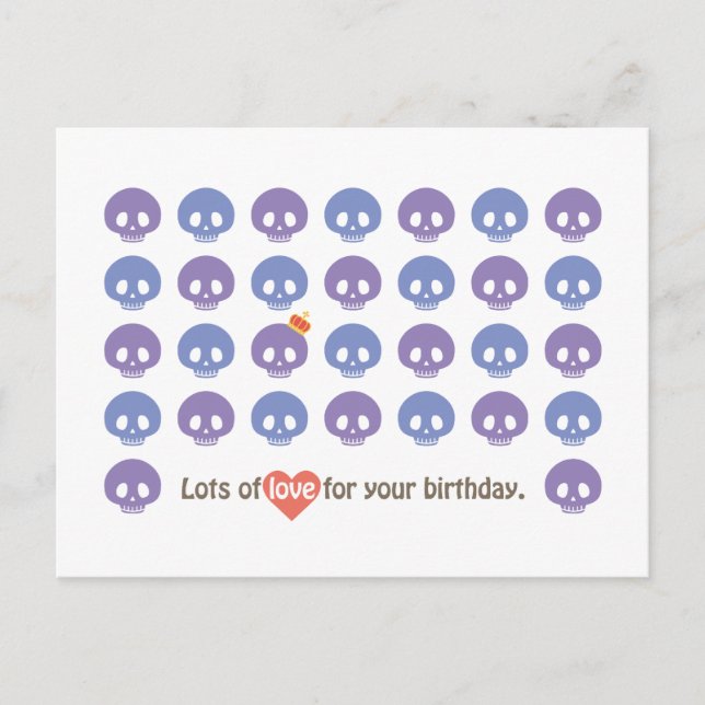 CARTE POSTALE L'ANNIVERSAIRE DE SKULL (Devant)