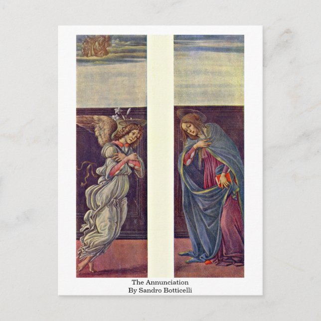 Carte Postale L'Annonciation De Sandro Botticelli (Devant)
