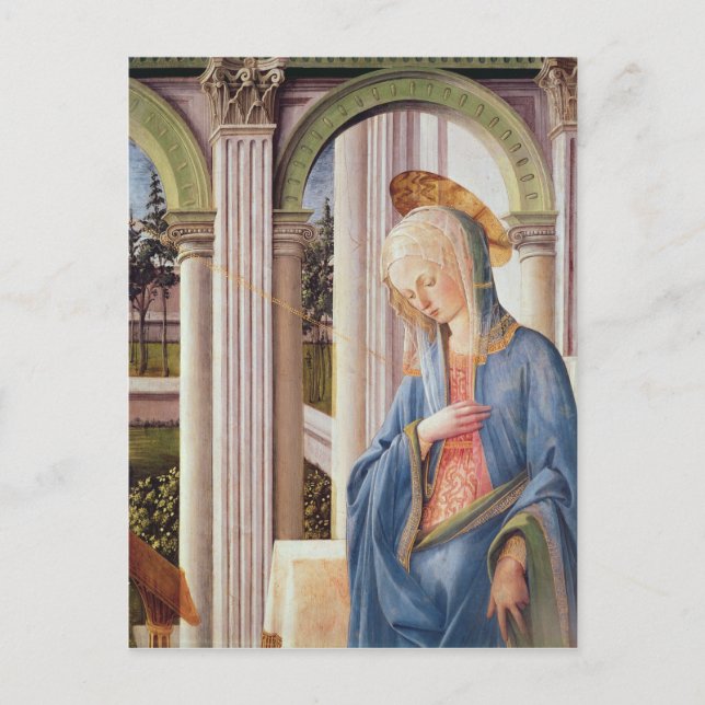 Carte Postale L'Annonciation, détail de la Vierge Marie (Devant)