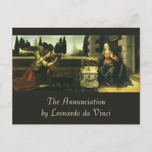 Carte Postale L'Annonciation du Seigneur de Léonard de Vinci