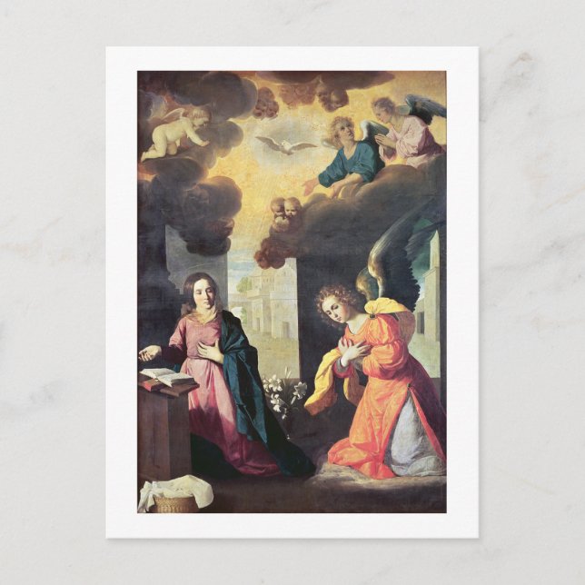 Carte Postale L'Annonciation (huile sur toile) (Devant)